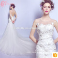 Guangzhou Factory Custom Made Sexy Lace Applique Mermaid Wedding Dress Patterns